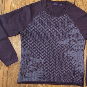 Purple prAna Antonia knit crew neck sweater, wool blend
